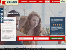 Tablet Screenshot of kruegel-umzuege.de